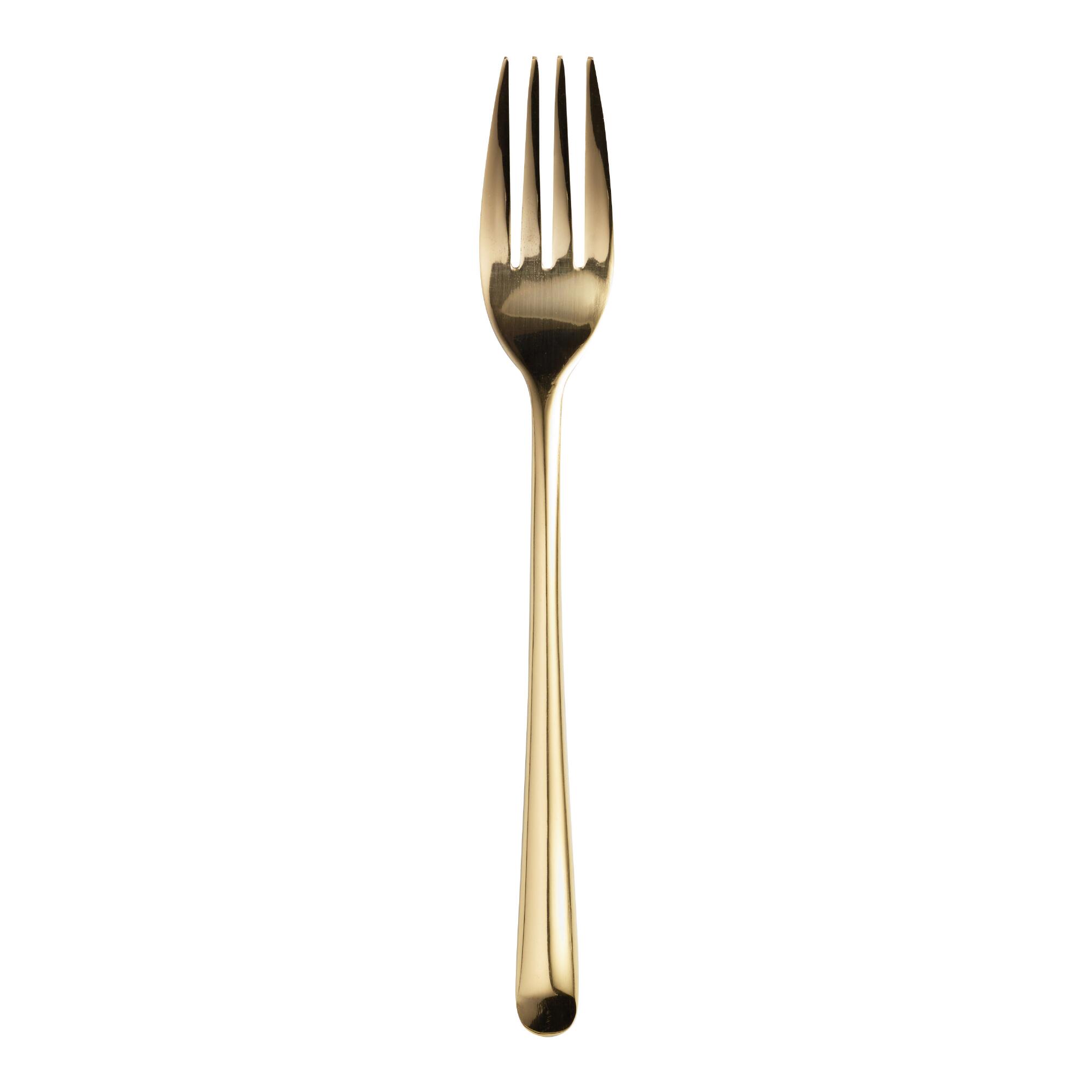 Gold Wave Dinner Forks Set of 4 - Stainless Steel by World Market