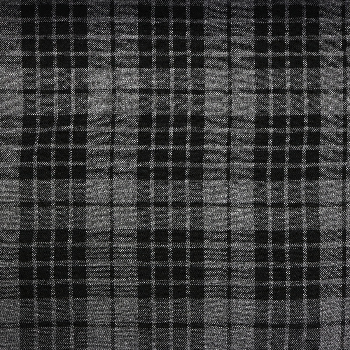 Night Watch Tartan - Homespun Wool Blend Fabric Machine Washable