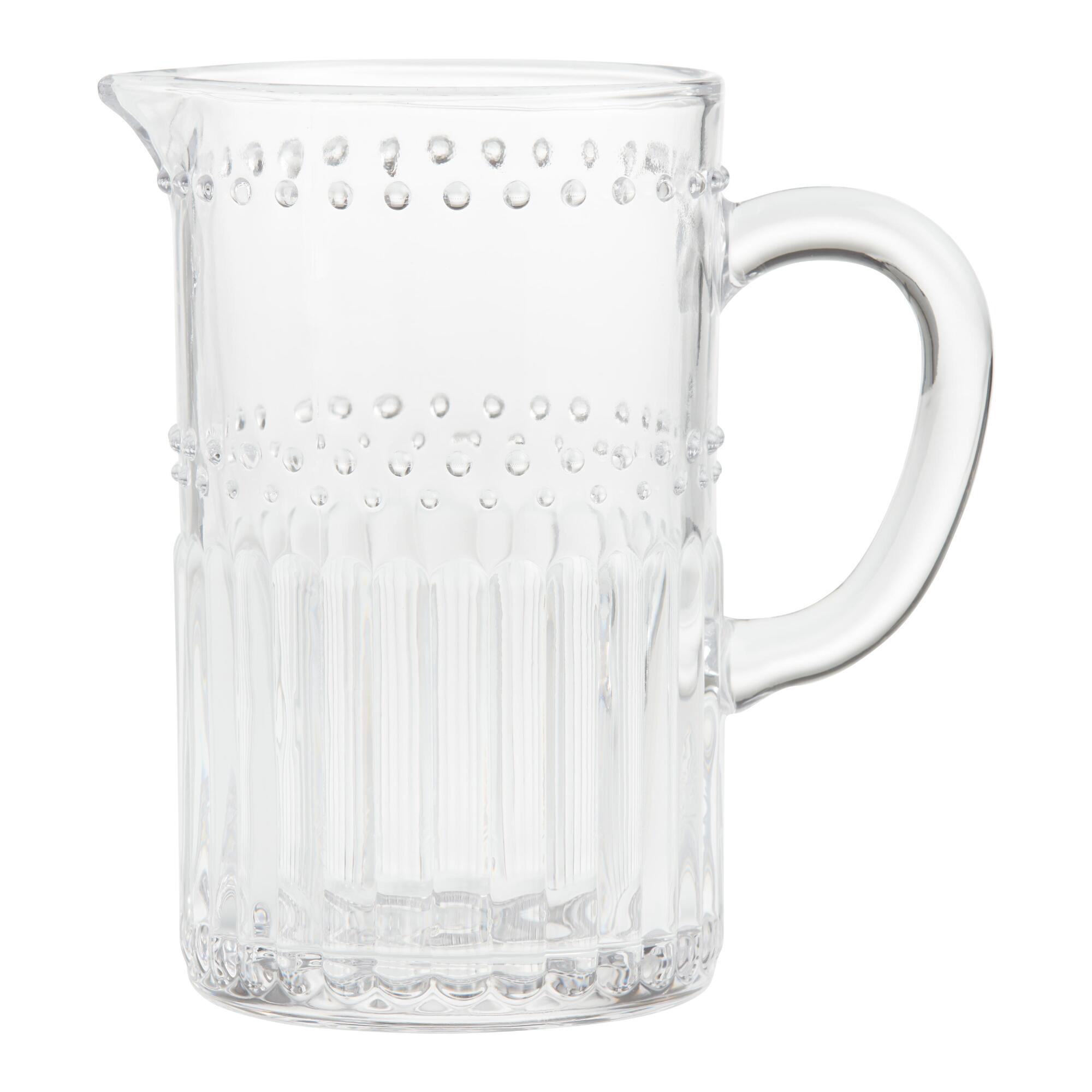 Clear Pressed Glass Pitcher by World Market