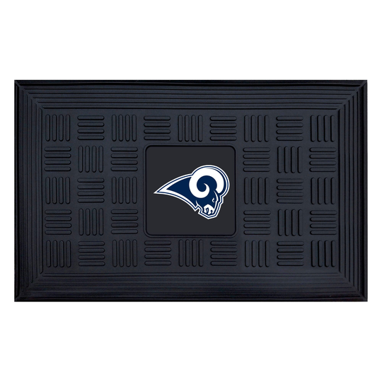 FANMATS Los Angeles Rams 2-ft x 3-ft Black Indoor or Outdoor Sports Door Mat | 11456