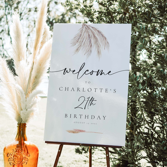 Birthday Welcome Sign, Yard Signs, Decor, Boho Theme Party, Party Decorations