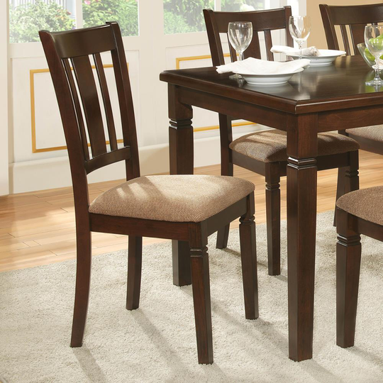 Homelegance Set of 2 Devlin Mission/Shaker Polyester/Polyester Blend Upholstered Dining Side Chair (Wood Frame) in Brown | 2538S