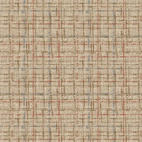 Coco ~ Taupe Textured Grid Blender Cotton Fabric, Michael Miller 100% Tan Taupe Fabric