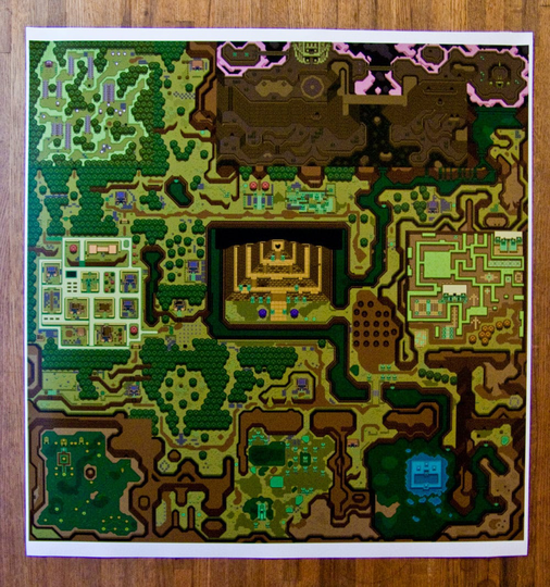 Hyrule, Legend Of Zelda A Link To The Past Dark World 24" Poster