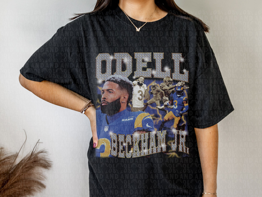 Odell Beckham Jr. Shirt - Los Angeles Rams 90S Vintage X Bootleg Style Rap Tee, Gifts For Him & Her, Unisex