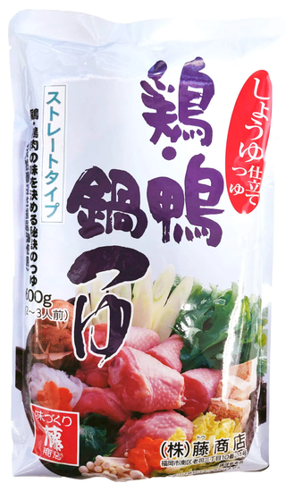 日本藤商店雞鴨鍋底-Toushoten Chicken Duck Nabe Tsuyu(Soup Base For Japanese Hot Pot 600G. Free Shipping
