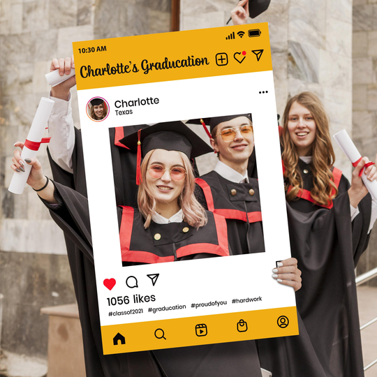Personalized Selfie Frame, Instagram Wedding Custom Graduations Parties, Photo Booth Prop Weddings