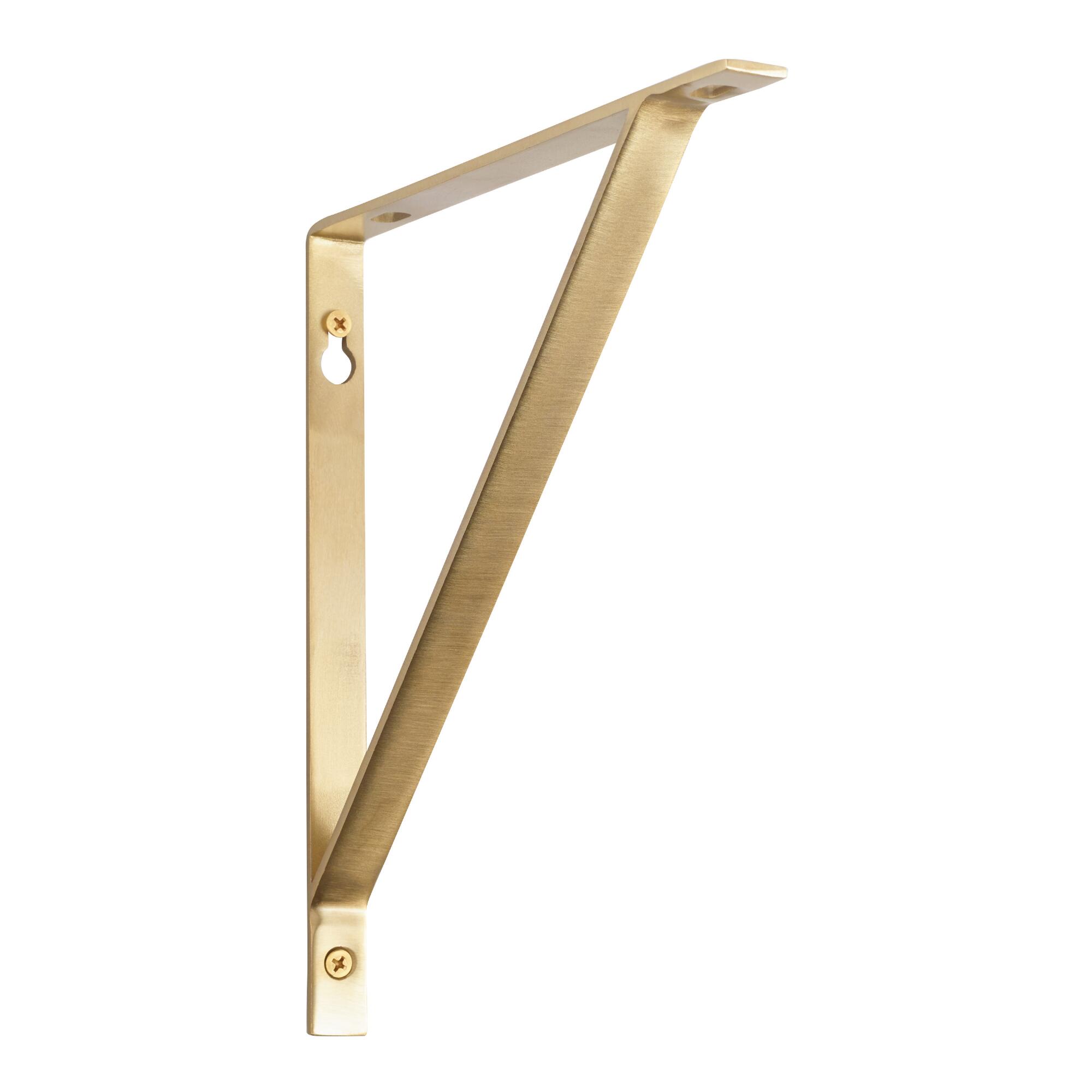 Large Gold Metal Mix & Match Shelf Brackets 2 Pack by World Market
