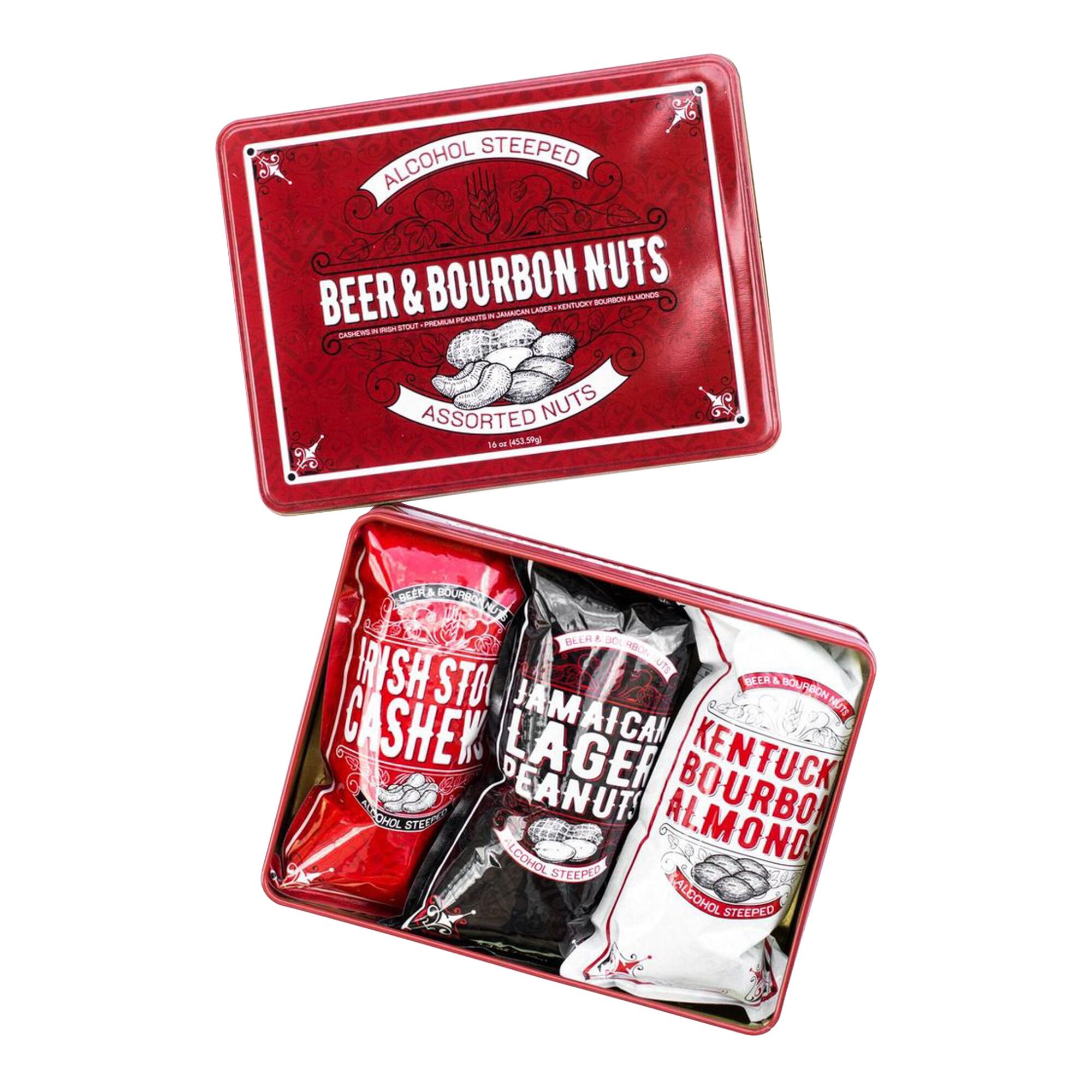 Beer and Bourbon Nuts Gift Tin 3 Pack by World Market