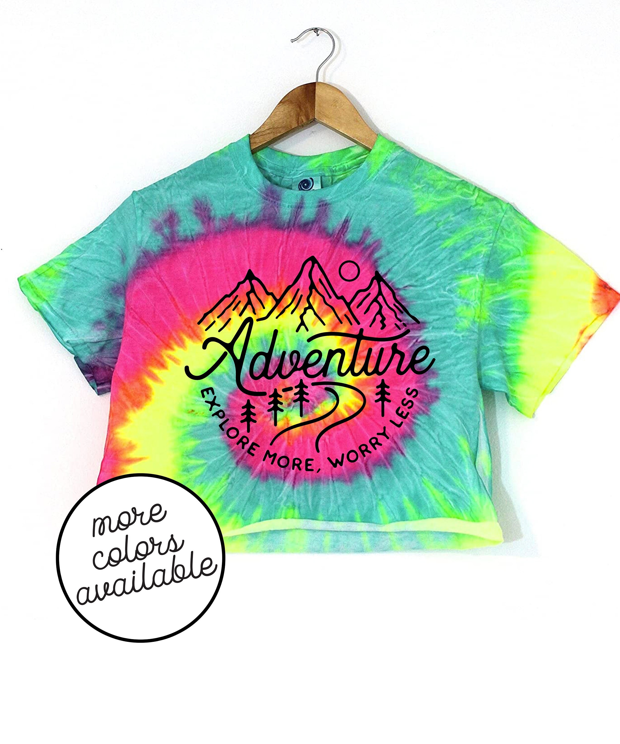 Adventure Explore More Tie Dye Crop Top