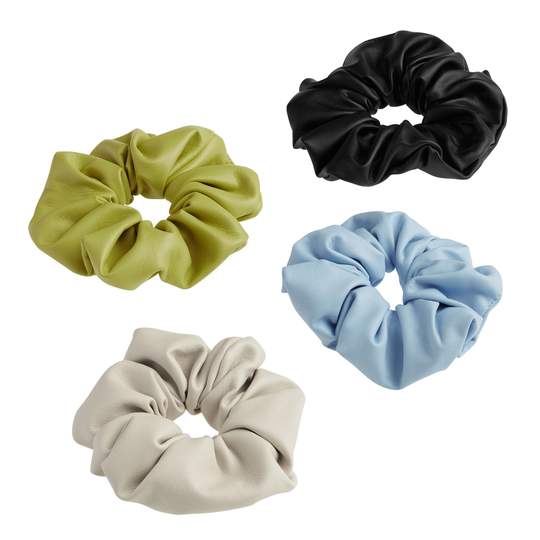 CHIMMI Faux Leather Hair Scrunchie: Green by World Market