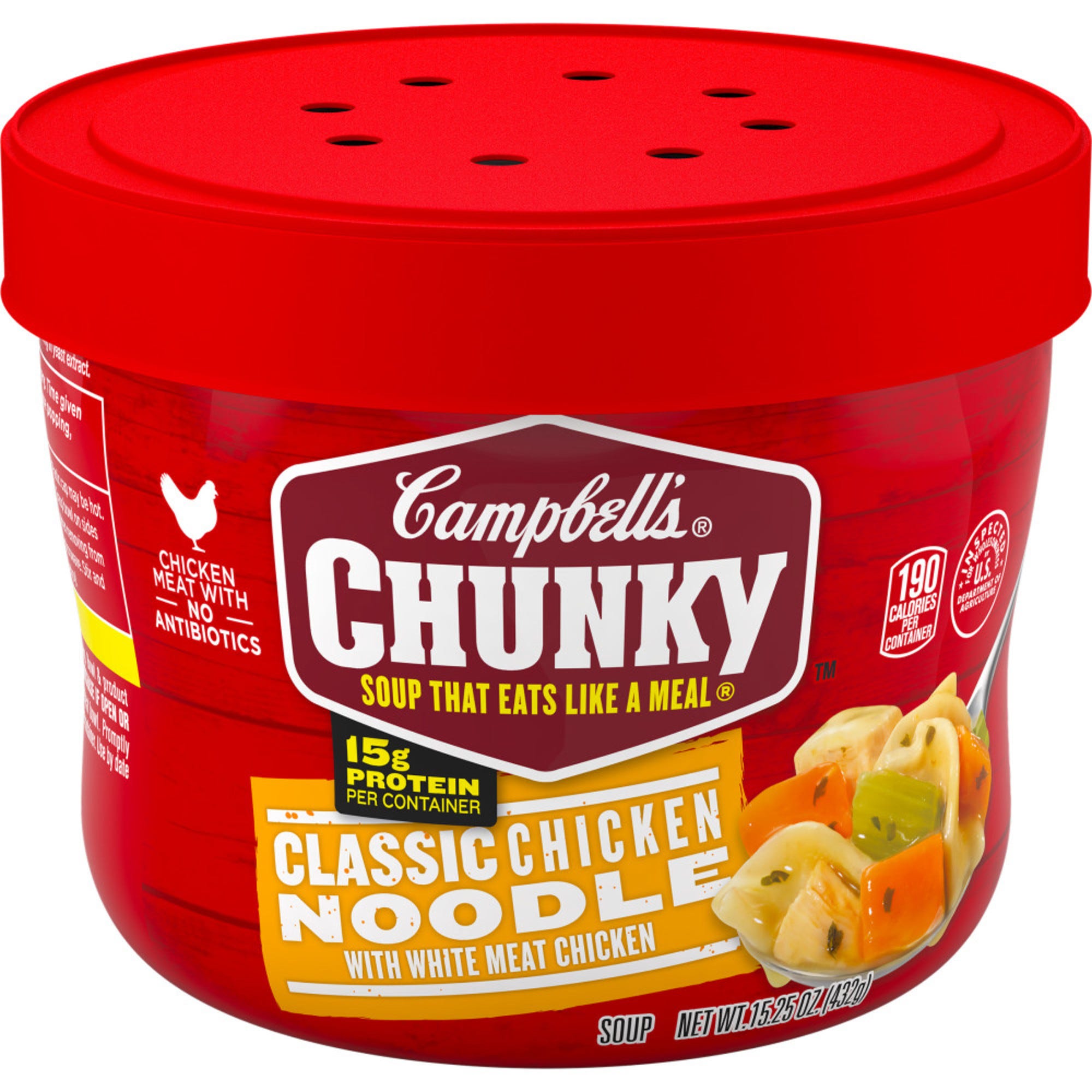 Campbells Chunky Soup Bowl, Classic Chicken Noodle - 15.25 oz