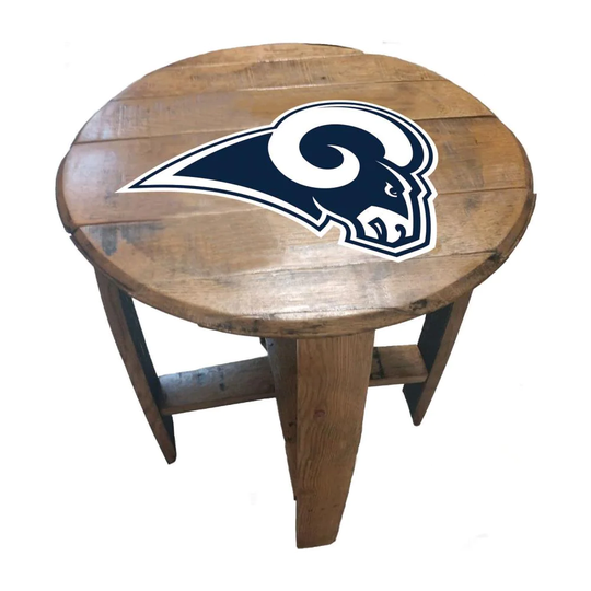 Imperial International Los Angeles Rams Sealed Wood Round Rustic End Table | IMP 629-1035