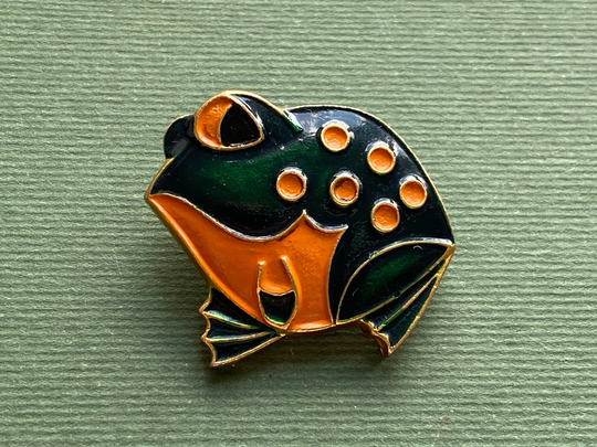Frog Pin. Vintage Collectible Badge, Made in Ussr A4