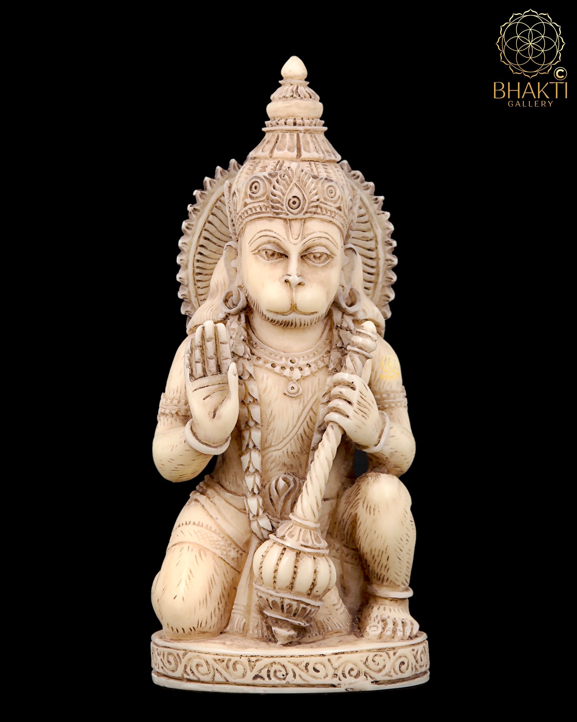 Lord Hanuman Statue, 14 cm Bajrangbali Monkey God, Ram Bhakt Hanuman. Hindu God Of Devotion, Strength, Celibacy, Bhakti & Victory