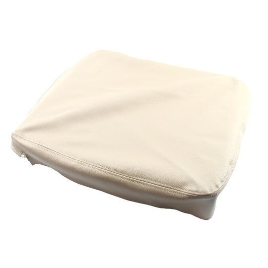 Armrest Lid Skin Perfect Match Water Resistant Faux Leather Unfading Center Console Armrest Cover Pad Compatible with Dodge Ram 02-08 US - cream