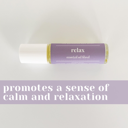 Relax Essential Oil Blend Roller Bottle/Aromatherapy For Relaxation & Calming Support