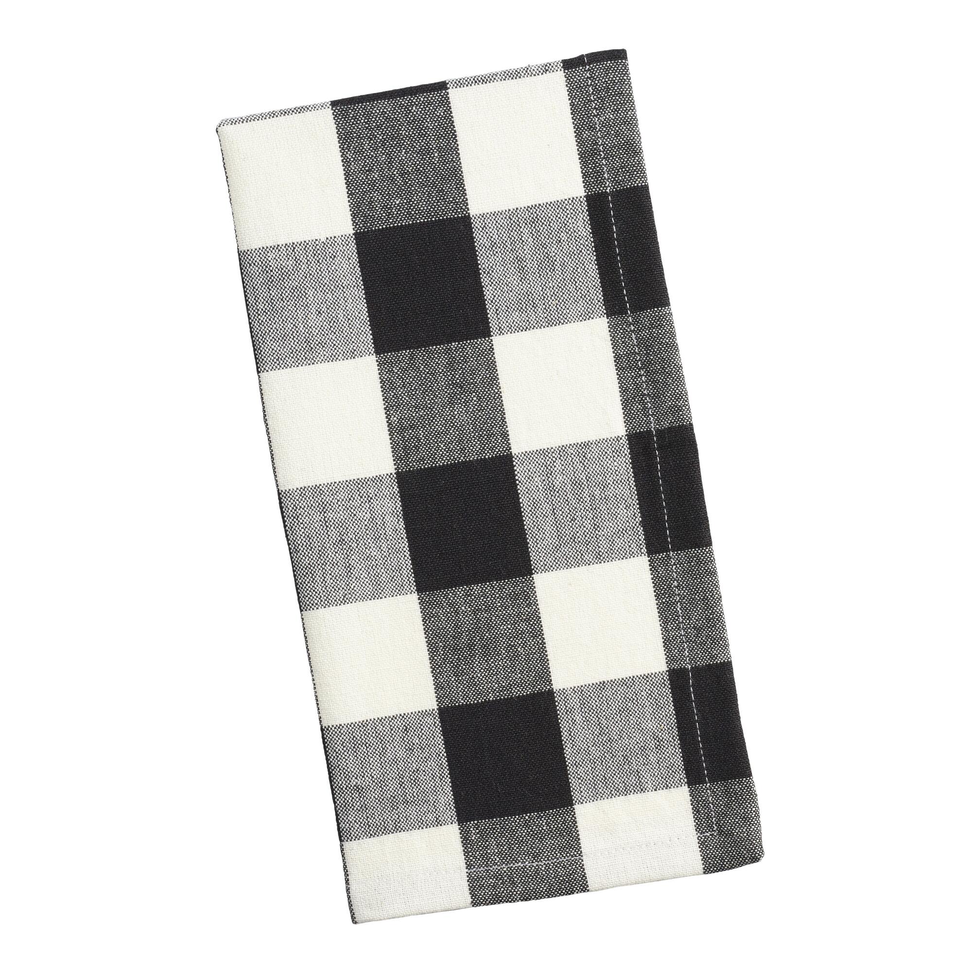 Black and Ivory Buffalo Check Napkins Set of 4 by World Market