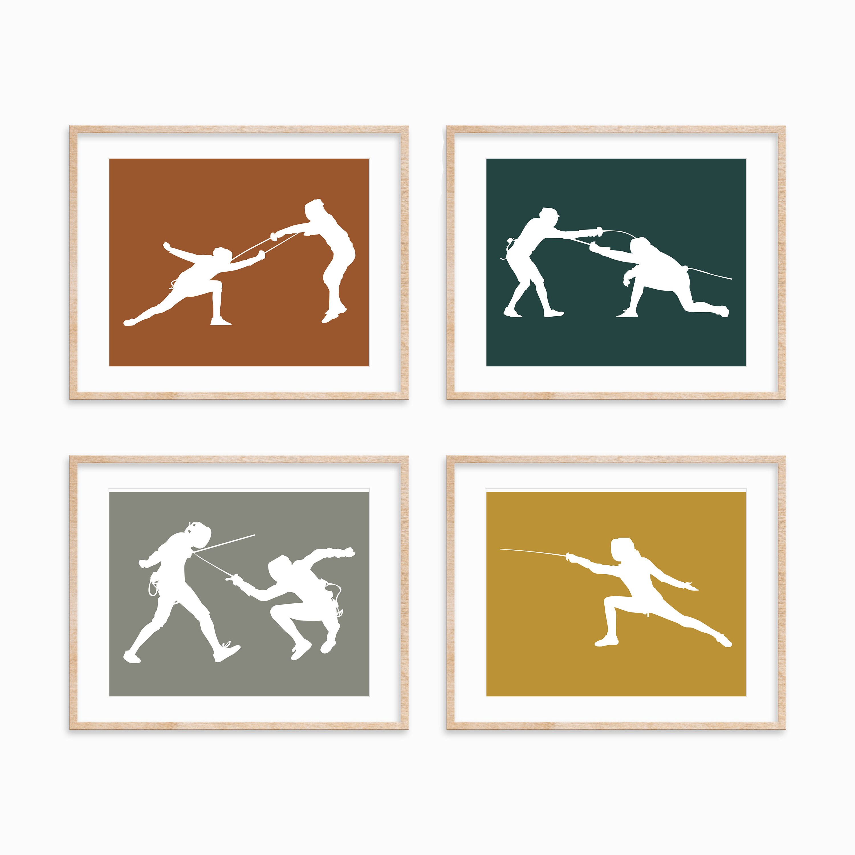 Fencing Wall Art, Gift For Fencer, Sports Decor, Teen Room Decor
