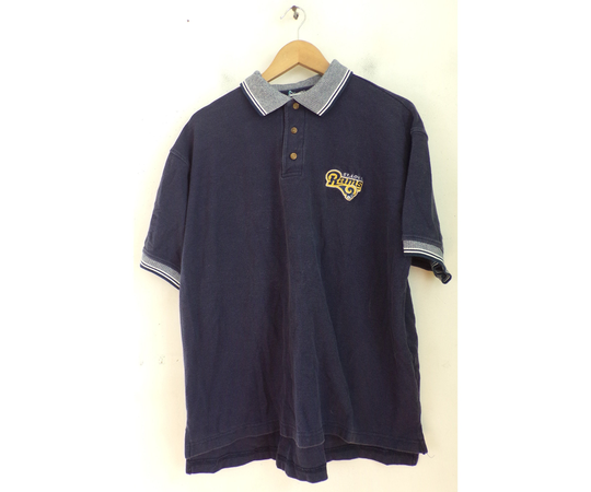 Vintage Mens St Louis Rams Shirt, Blue Polo Shirt Nfl Football Fathers Day Gift