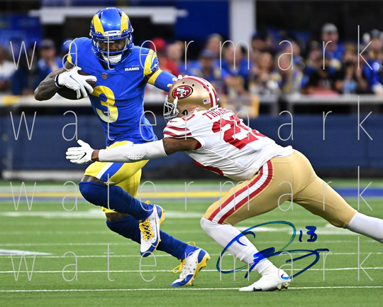 Odel Beckham Jr. Signed La Rams Nfl Football 8"x10" Photo Autograph Photograph Poster Print Reprint