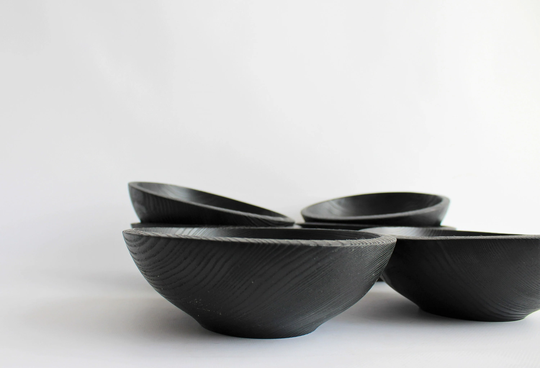 Large Pasta Bowl, Rustic Handmade Dinnerware Set, Black Ramen Plate, Small Decorative Dish