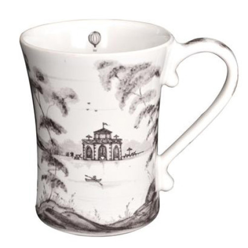 Juliska Country Estate Flint Mug Sporting 5"L, 3.5"W, 4.5"H 11 oz