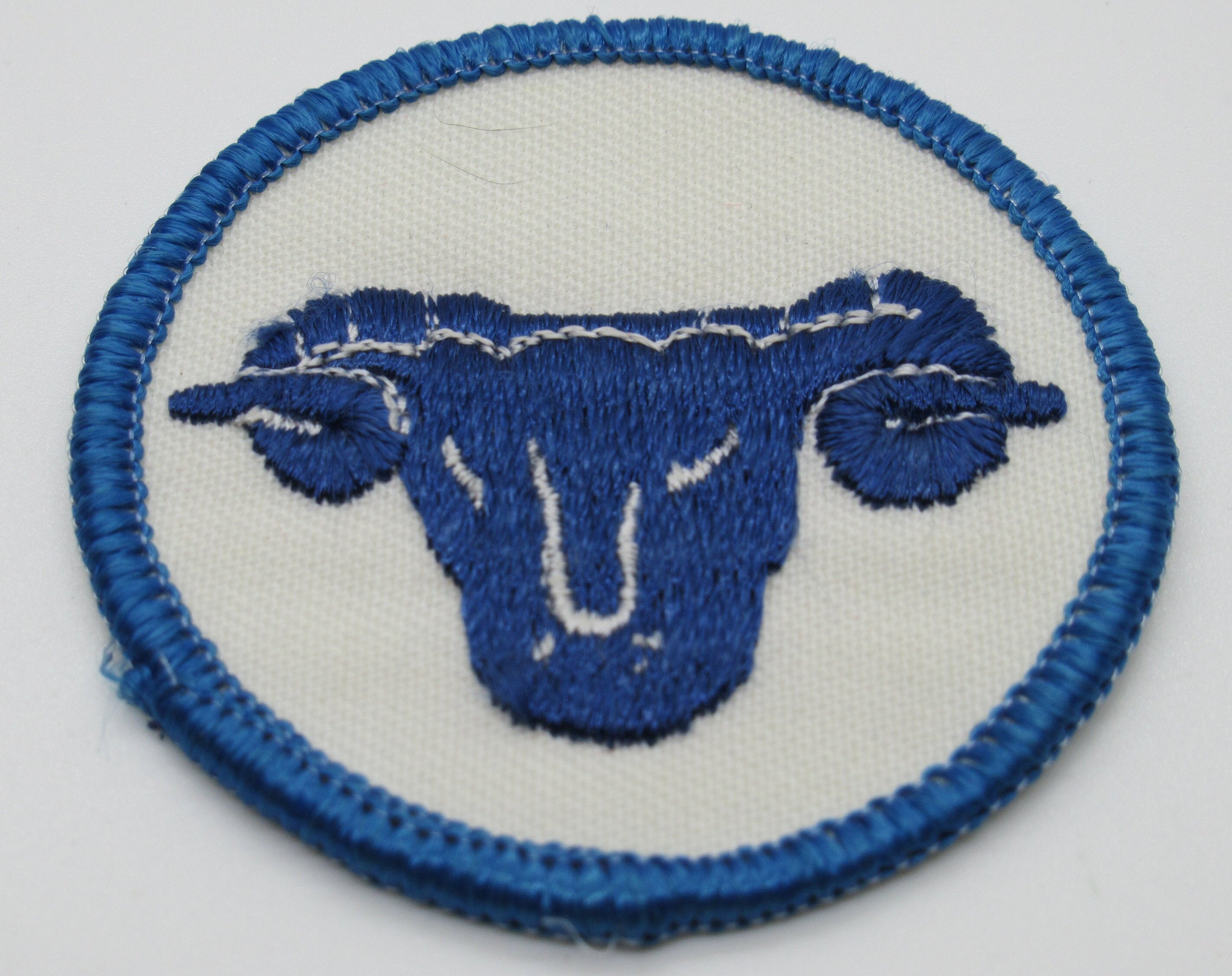 Bighorn Ram Vintage Bsa Boy Scout Sew On Circular Animal Patrol Patch