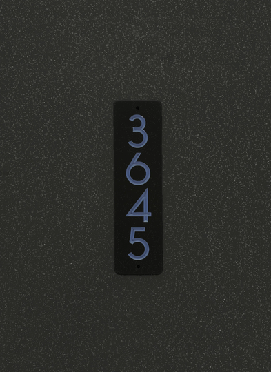 Elemental Address Sign Engraved Designer House Numbers. Choice Of 3 Sizes. Fully Customizable, Weatherproof 0.5" Solid Surface Material