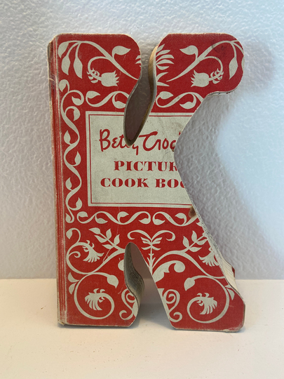 50's Betty Crocker Cookbook Cut Out - Initial "K" Unique Decor