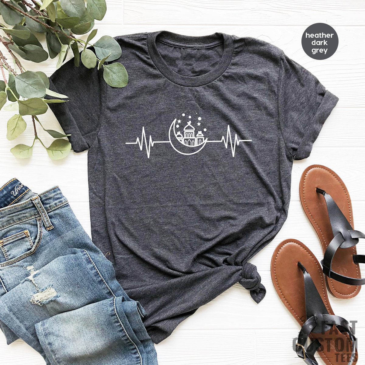 Ramadan Shirt, Mubarak Heartbeat Tee, Muslim Gift, 2021 Shirts, Kareem Eid T Tee
