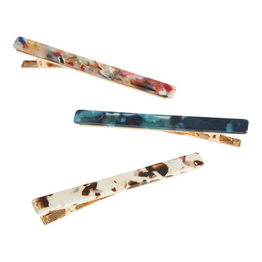 Multicolor Bar Hair Clips 3 Pack by World Market