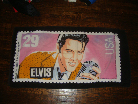 Vintage 90's Elvis Presley Stamp 1992 Beach Towel