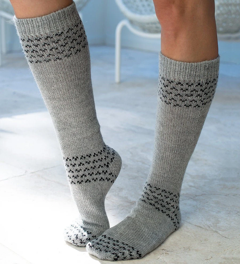 Alpaca Blend Socks - Wool Nordic Knitted Winter