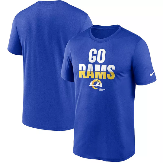 Men's Nike Royal Los Angeles Rams Logo Legend Local Phrase Performance T-Shirt, Size: Medium, Blue