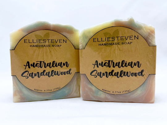 Australian Sandalwood Soap Bars, Handmade Luxury Artisan Handcrafted Bath Gift For Him