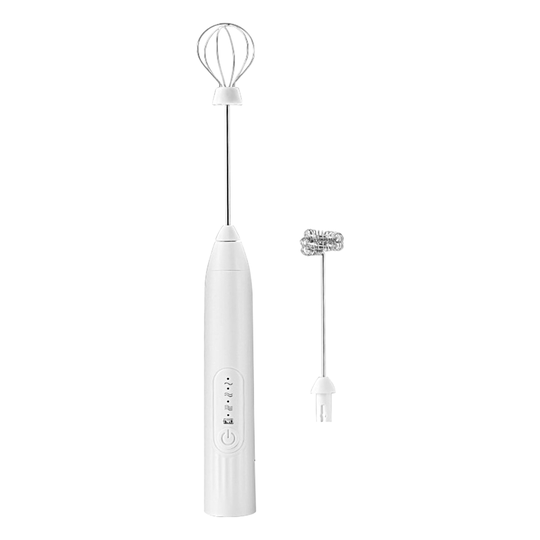 1 Set Egg Beater Electric Handheld Rechargeable Three Gears Adjustable Whisk Blender Kitchen Tools - white, 4