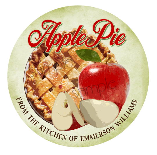 Apple Pie Baking Stickers, Kitchen Stickers, Blueberry Pie, Strawberry Labels, Container Seals