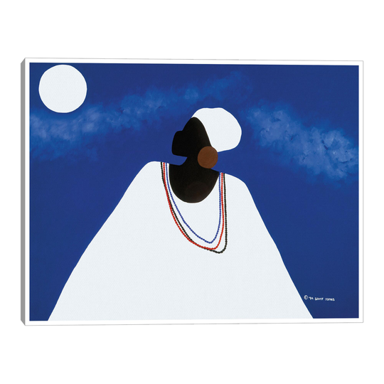 High Priestess Blue By Synthia SAINT JAMES Canvas Wall Art: Blue/White - Medium by World Market