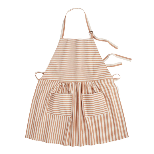 Peach and White Stripe Apron - Cotton by World Market