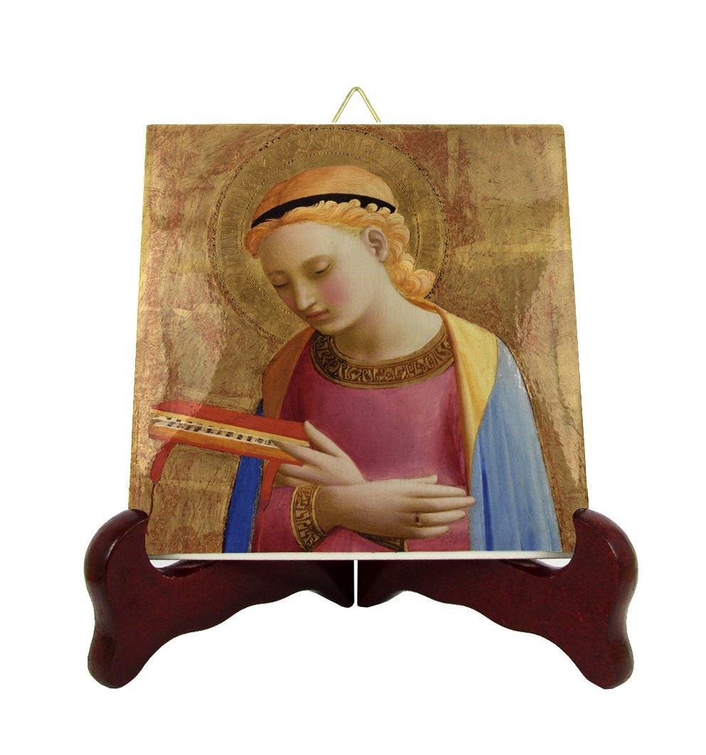 Madonna Annunciate By Beato Angelico - Religious Icon Tile Art Devotional Catholic Gifts Virgin Of The Annunciation Gift