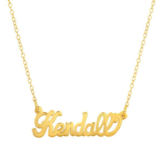 Personalized Cut Out Nameplate Necklace