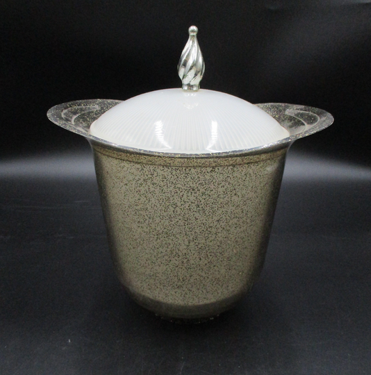 Mid Century Modern Gold Glitter Plastic Ice Bucket