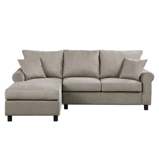 Clihome Modern Gray Polyester/Blend Sectional | BHWY000009EAA
