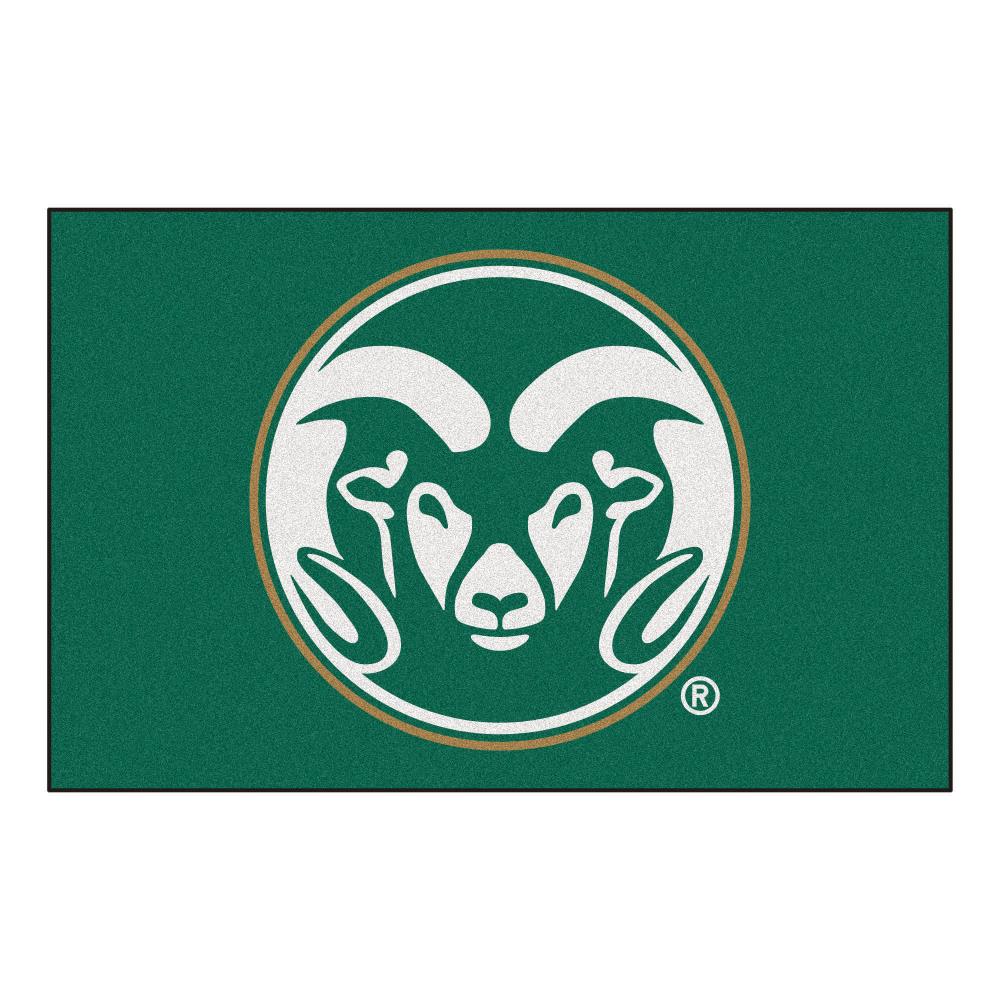 FANMATS Colorado State Rams 1-1/2-ft x 2-1/2-ft Green Rectangular Indoor Door Mat | 4982