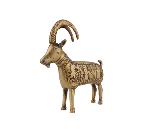 Antique Ram Figurine, 1800S Bronze Statue, 19Th Century Sculpture, Rare Engraved Figurine
