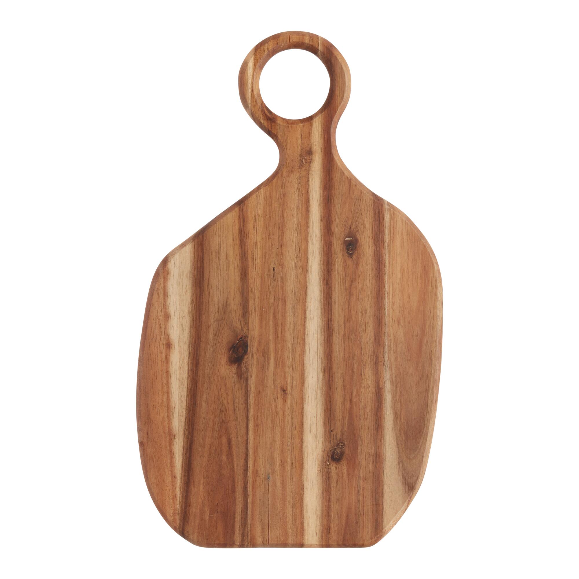 Curved Acacia Wood Serving Board: Brown by World Market