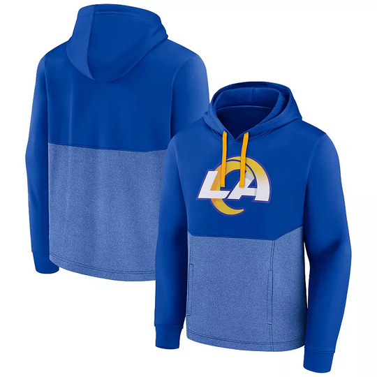 Men's Fanatics Branded Royal Los Angeles Rams Winter Camp Pullover Hoodie, Size: 5XL, Blue