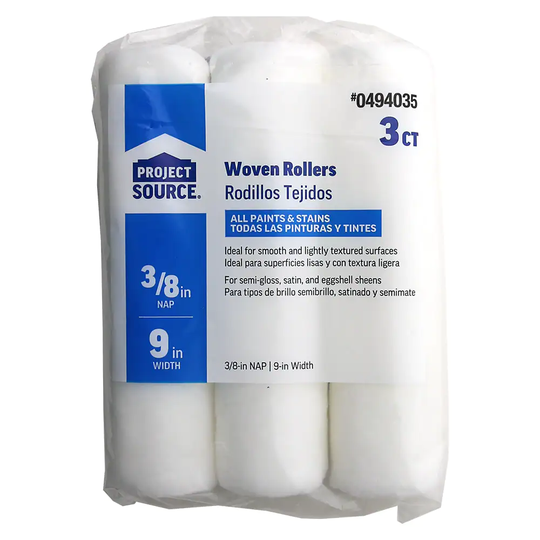 Project Source 3-Pack 3/8-in Nap Woven Synthetic Blend Paint Roller Cover | 91409