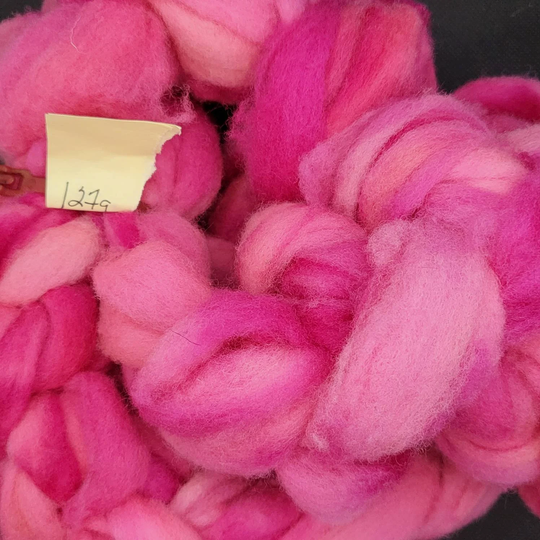 Sale Hand Dyed Fiber Blend Braid - Non-Superwash Targhee, Columbia, & Rambouillet/Suffolk Cross Tonal Pinks, Purples, Or Golds